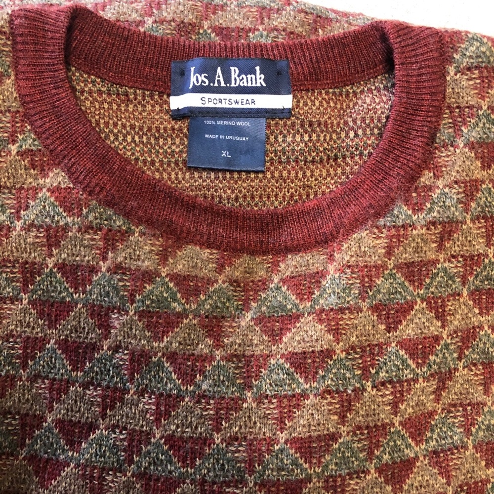 multi patterned wool sweater
